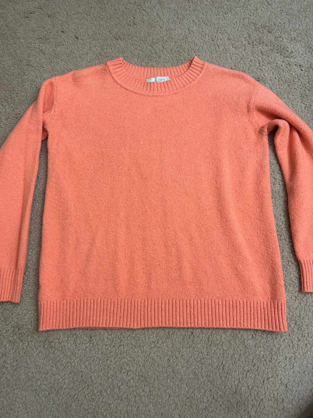 LOFT Coral Crewneck Sweater